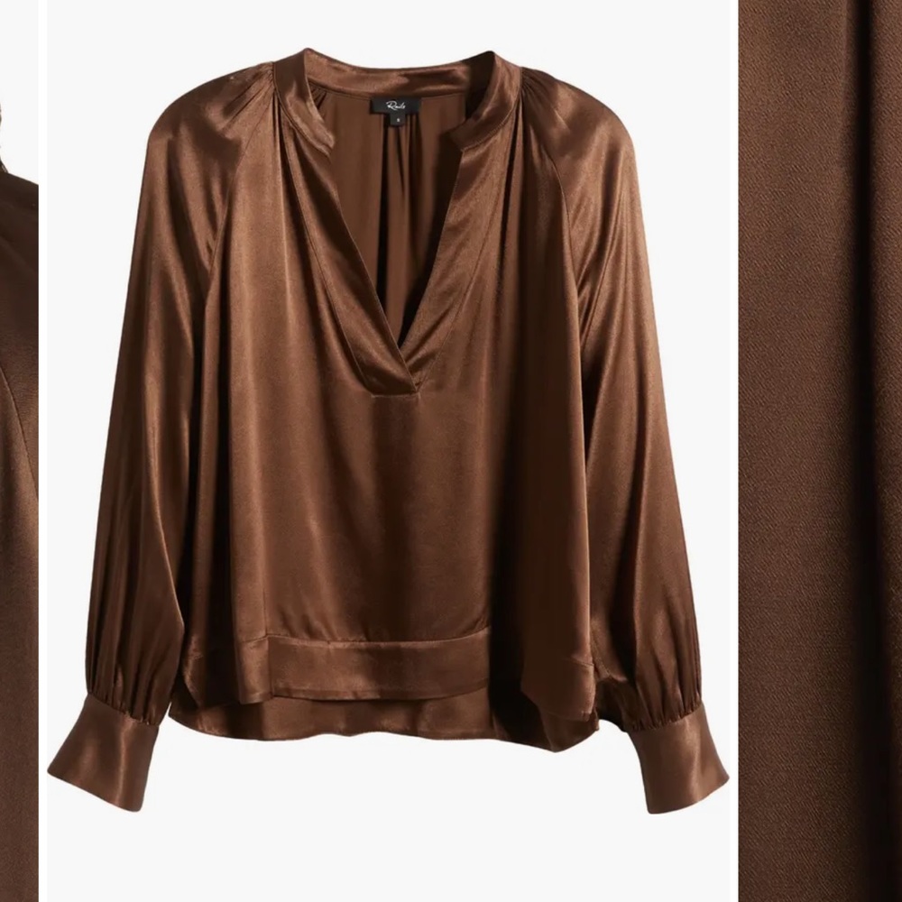 Beautiful brown silk blouse